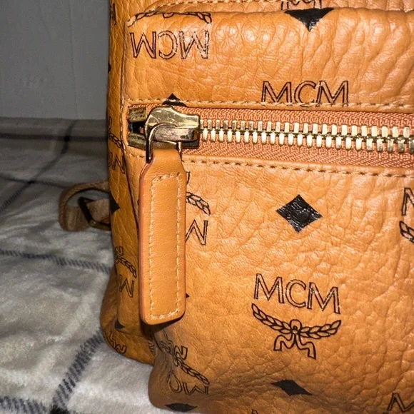 MCM brown and gold backpack. - Picture 5 of 9